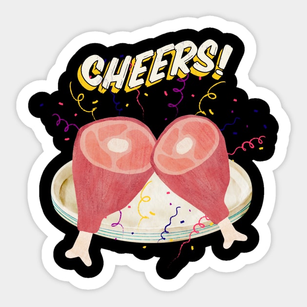 Cheers! Sticker by Chalyishappy